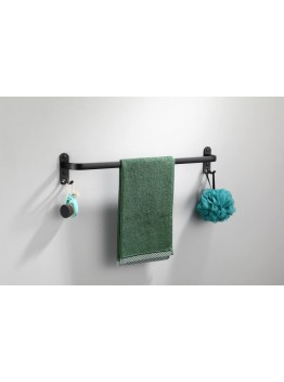 Towel Rail 50cm - Matt Black drilling / no drilling