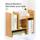 Adjustable Bamboo Desk Organiser 42x17x40cm