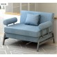Lazy Sofa Bed 80cm Blue