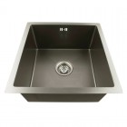 440x440x205mm 1.2mm Dark Grey Stainless Steel Handmade Single Bowl Top/Flush