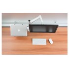 Adjustable Dual Arm Desk Mounts Monitor Holder with Laptop Stand