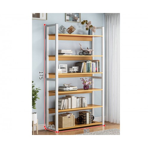 6 Tiers Simplistic Storage Shelf White 175x80cm