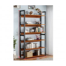 6 Tiers Simplistic Storage Shelf Black 175x80cm