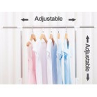 Adjustable Stainless Steel Clothes Rack with wheels 88-150cm
