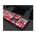 Wireless Mixed Colour Keyboard and Mouse Set Greenish