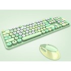 Wireless Mixed Colour Keyboard and Mouse Set Pinkish