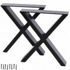 2PCs Steel X Shape DIY Table Bench Tabel Legs - New