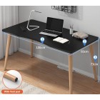 Wooden Leg Freestanding Computer Desk 100cm Black