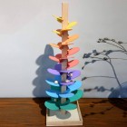 Wooden Montessori Petal Rainbow Tree Ball Run Track Kit