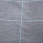 3pcs Cotton Duvet Cover Set Linen Style Plaid Blue Queen Size