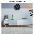 Sophia Natural Design Adjustable TV Entertainment Unit 1.2-1.8M - White