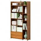 6 Tiers Bamboo Storage shelf with drawers 95cm Bookslef