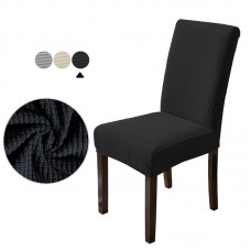 4PCs Waterproof Dinning Chair Covers Black New