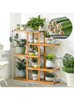 5 Tiers Bamboo Flower Planter Rack Shelves