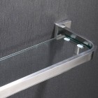 Chrome Glass Shelf 80cm drilling / no drilling