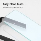 Aluminium Glass Shelf 55cm - Matt Black drilling / no drilling