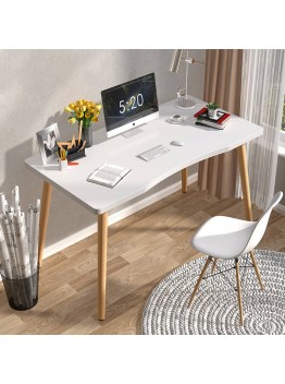 Wooden Leg Freestanding Computer Desk 100cm White