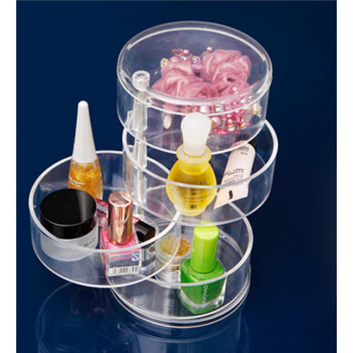 4 layer Round Rotating Makeup Cosmetics Jewelry Organizer Display Box Storage