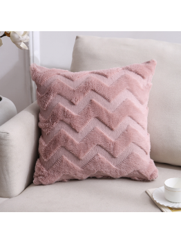 3D Waves Plush Cushion Pink