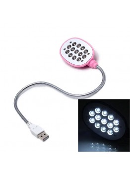 Bright 13LED Flexible USB Light for Laptop - Pink