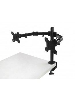 Dual LCD Monitor Bracket Table Stand Support 10 - 27 inch