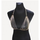 Vintage fish net body bra jewelry