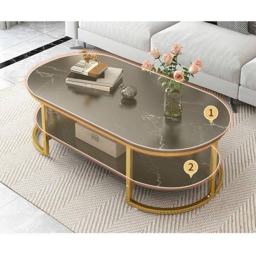 Rona Designer Golden Coffee Table Black