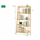 5 Tier modern Bamboo Bookshelf 70 cm