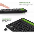 Tablet Mobile Phone Wireless Bluetooth/2.4G Keyboard - Black