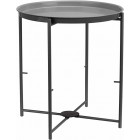 Basics Round Storage Bed Side Table  - Black