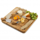 Yael Bamboo Cheese Board with Cheese Knives