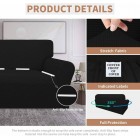 Sofa Cover Couch Covers 140-180cm Black New
