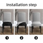 4PCs Waterproof Dinning Chair Covers Grey New