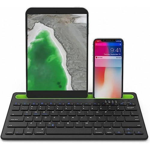 Tablet Mobile Phone Wireless Bluetooth/2.4G Keyboard - Black