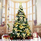 1.8m Christmas Tree Golden with Decorations