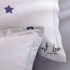 3pcs Cotton Duvet Cover Set Star Light Purple King Size