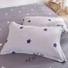 3pcs Cotton Duvet Cover Set Star Light Purple Queen Size
