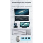 Silent 2.4G / Bluetooth Wireless Keyboard Mouse Set - Silver