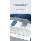 Silent 2.4G / Bluetooth Wireless Keyboard Mouse Set - Silver