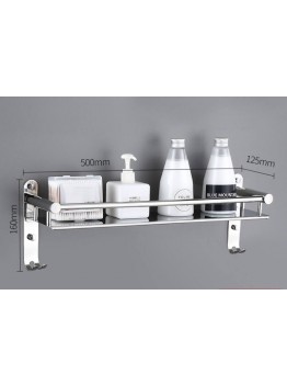 Chrome Shelf with Hook 50cm drilling / no drilling