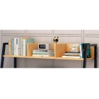 Desk with top shelf Black