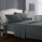 4PCs High-Quality Fitted Sheet set Grey King size