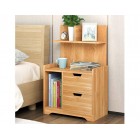 Smart Bedside Table with Top Shelf -Wooden