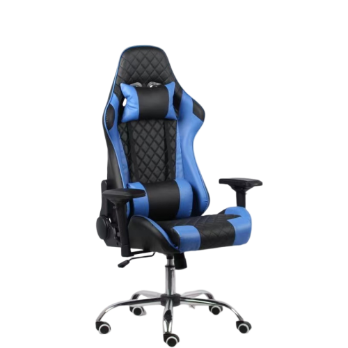 Elite 4D Adjustable Armrest Gaming Chair Blue New