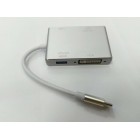 Type C to HDMI + VGA + DVI USB，USB3.1 to HDMI 4 in 1 Adapter