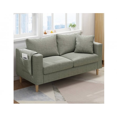Contemporary Two Seater Sofa Grey