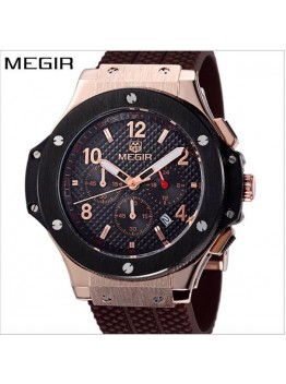 MEGIR mens army calendar rubber male clock sport luxury watch military stylish.