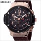 MEGIR mens army calendar rubber male clock sport luxury watch military stylish.