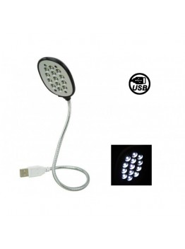 Portabe Bright 13LED Flexible USB Light for Laptop / Tablet - White