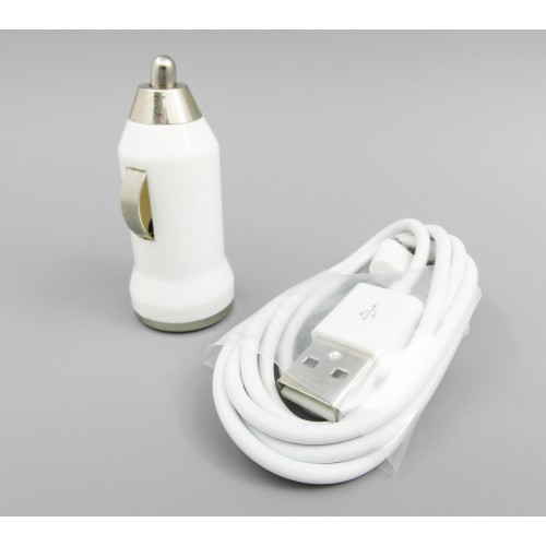USB Power Adapter Car DC Charger + 1m 30 Pin Data Cable for iPhone 3G/4G/4S